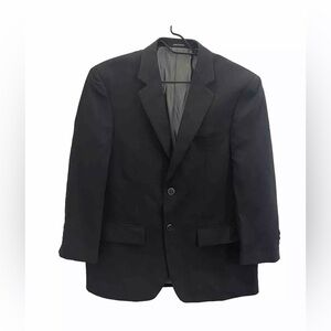 EUC Pronto Uomo Blazer Black 100% Wool Sport Coat Jacket 40 Short RN 77219